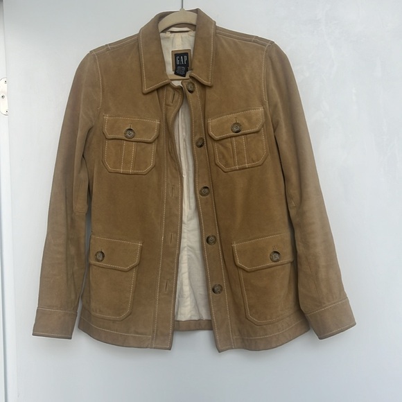 Gap Vintage Suede Jacket Tan S - Picture 5 of 16